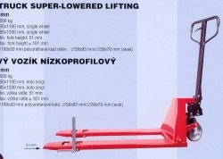 捷克贝尔特(BELET) BH1,5 LOW 51mm托盘叉车 BH1,5 LOW 51mm