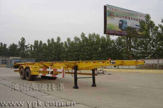 骨架式集装箱运输车 YGK9380TJZG_中国叉车网(www.chinaforklift.com)