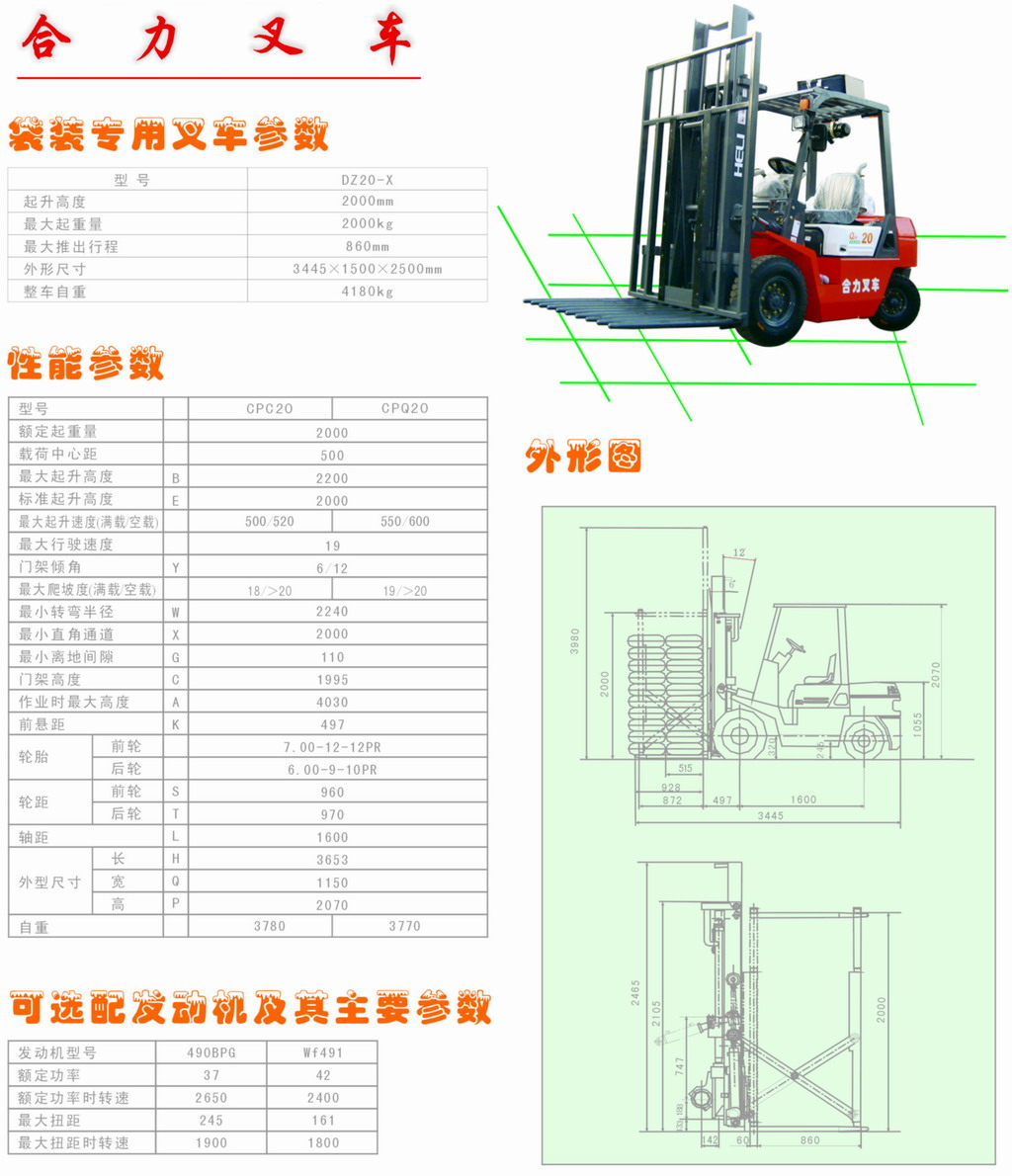 袋装专用叉车 DZ20-X