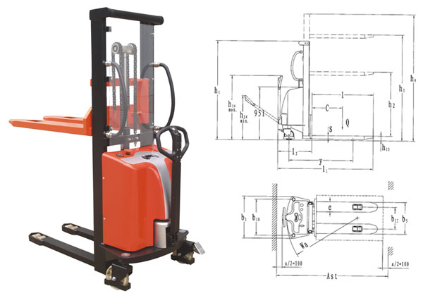 全电动堆高车 1.0T/1.2T/1.5T