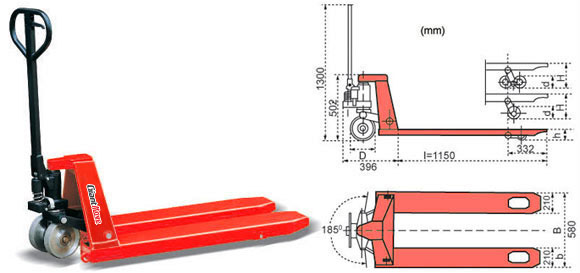 GIANT-MOVE重载型手动液压搬运车 MB-H MB-H