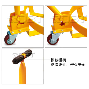 超低型机械式油桶搬运车 BT00183_中国叉车网(www.chinaforklift.com)