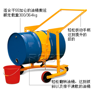 抱箍式翻转型油桶搬运车 BT00185-00186_中国叉车网(www.chinaforklift.com)