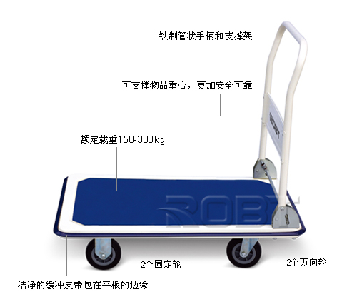 重型可折叠式铁制平板推车 BT00351-00352_中国叉车网(www.chinaforklift.com)