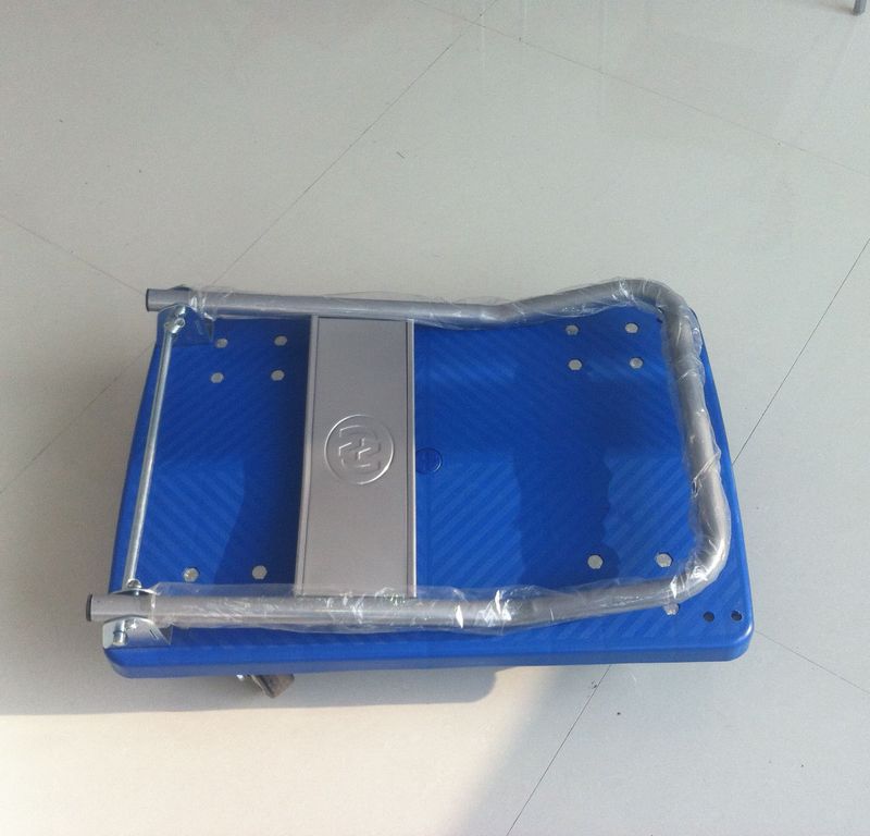 工力平板折叠手推车 塑料面平板车 推货车 四轮手推车平板车