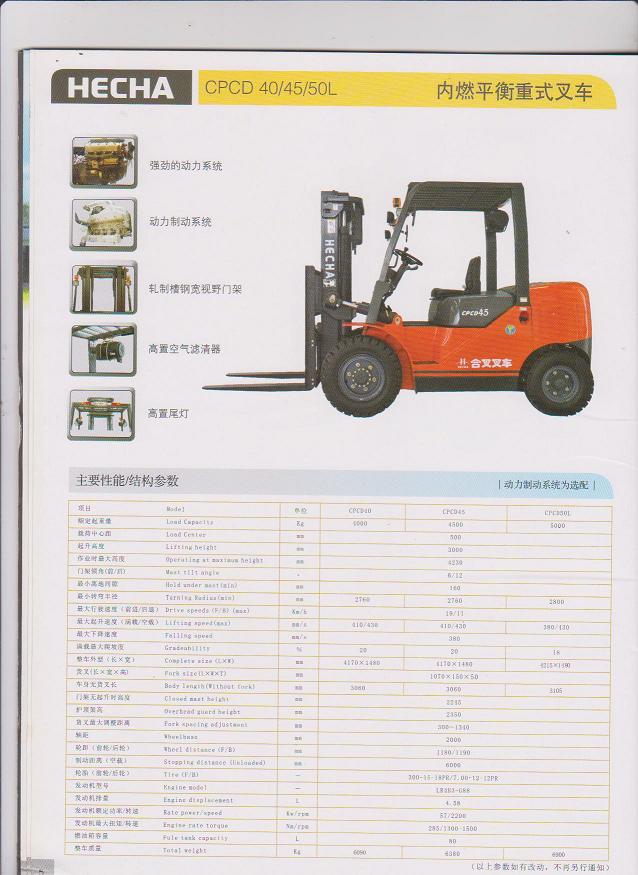 内燃平衡重式叉车 CPCD50