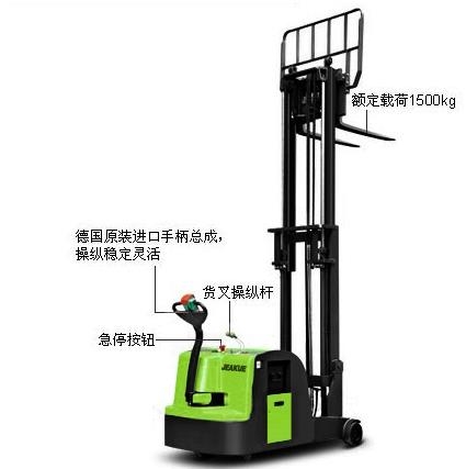步行式平衡重全电动堆高车 JK8377_中国叉车网(www.chinaforklift.com)