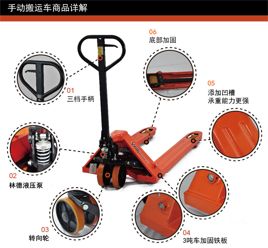 东莞叉车 中美合资 手动叉车/搬运车 厂家直销 HP25L（S）/HP30L（S）