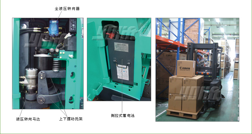 站驾式三向电动叉车