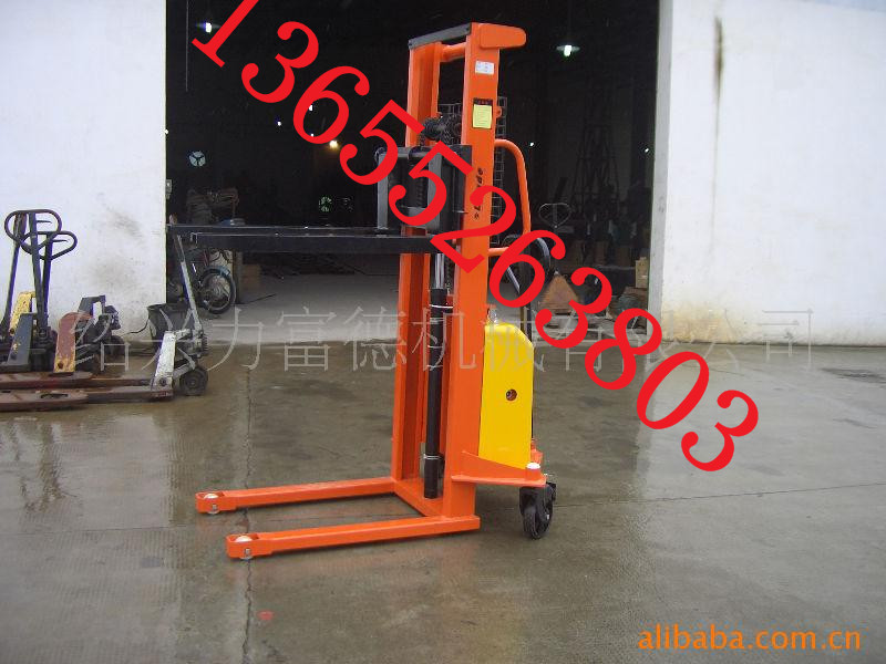 厂家直销半电动堆高车 自动电瓶叉车 半电动升高装卸车