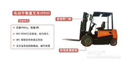 供应合派电动平衡重叉车CPD30结构坚固 操作简便 性价比高 CPD30