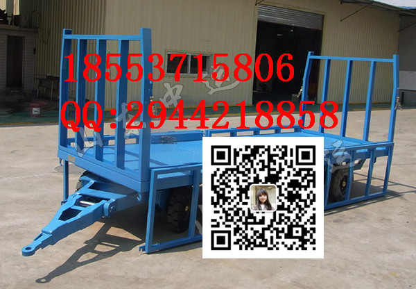 山东3T带护栏式平板拖车