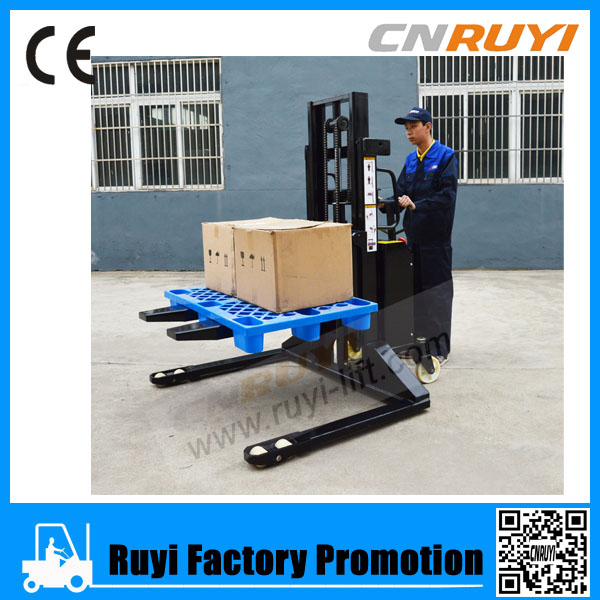 晋州经销半电动宽支腿电动堆高车 CDD10SS(W)