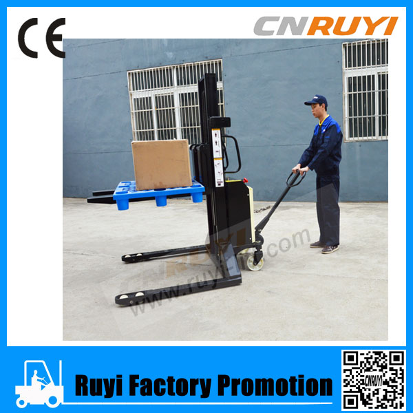 晋州经销半电动宽支腿电动堆高车 CDD10SS(W)