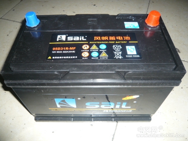 风帆电瓶 风帆蓄电池 叉车装载机电瓶蓄电池（风帆）_中国叉车网(www.chinaforklift.com)