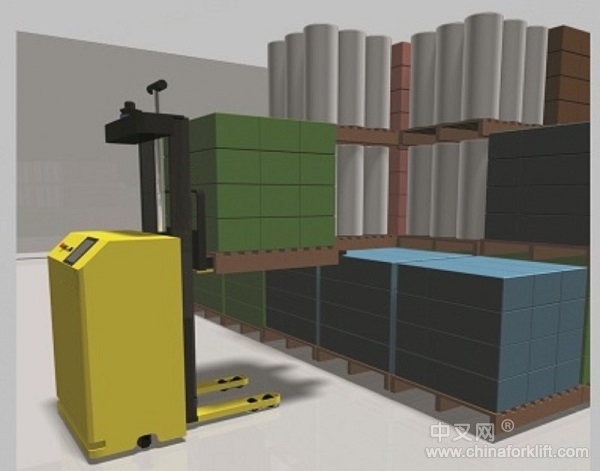 短叉腿堆垛式叉举AGV激光无人叉车