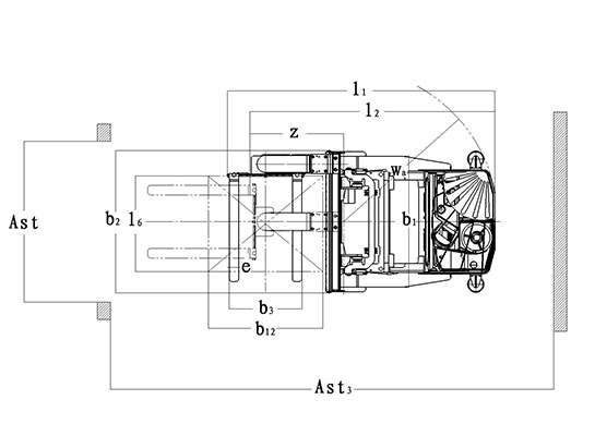 站驾式三向电动叉车 SC333010
