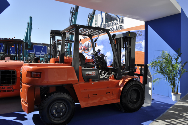 大连叉车在展会上