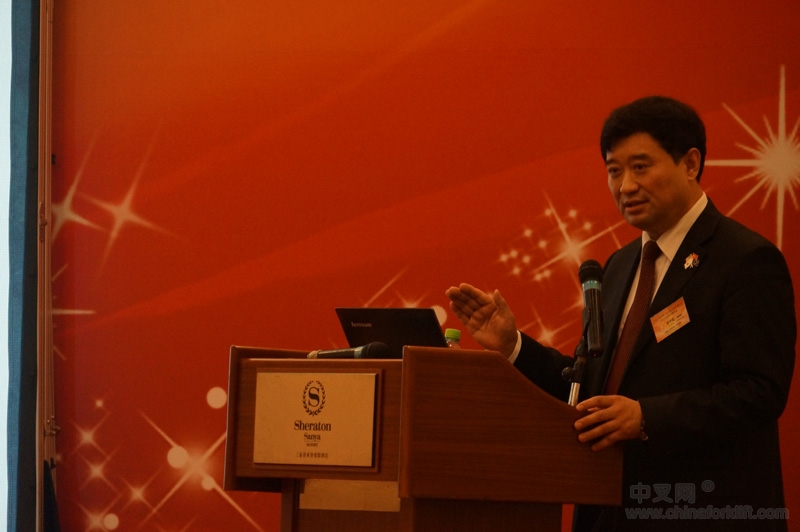 苏子孟秘书长做《中国工程机械行业整体运行情况及展望的报告》