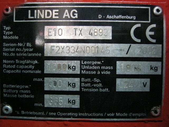 林德E10电瓶叉车SH119 E10