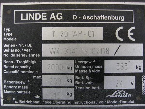 林德T20AP 站板式电动搬运车SH132 T20