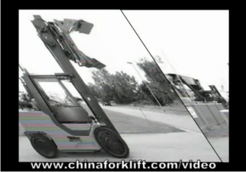 国外平衡重叉车视频
