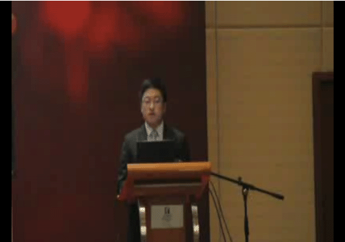 龙工叉车市场部经理朱学军在2011 CITA年会上发言