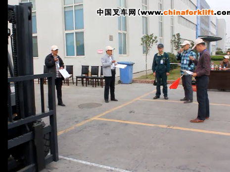 山推叉车技能比武现场