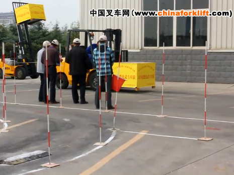 山推叉车技能比武现场